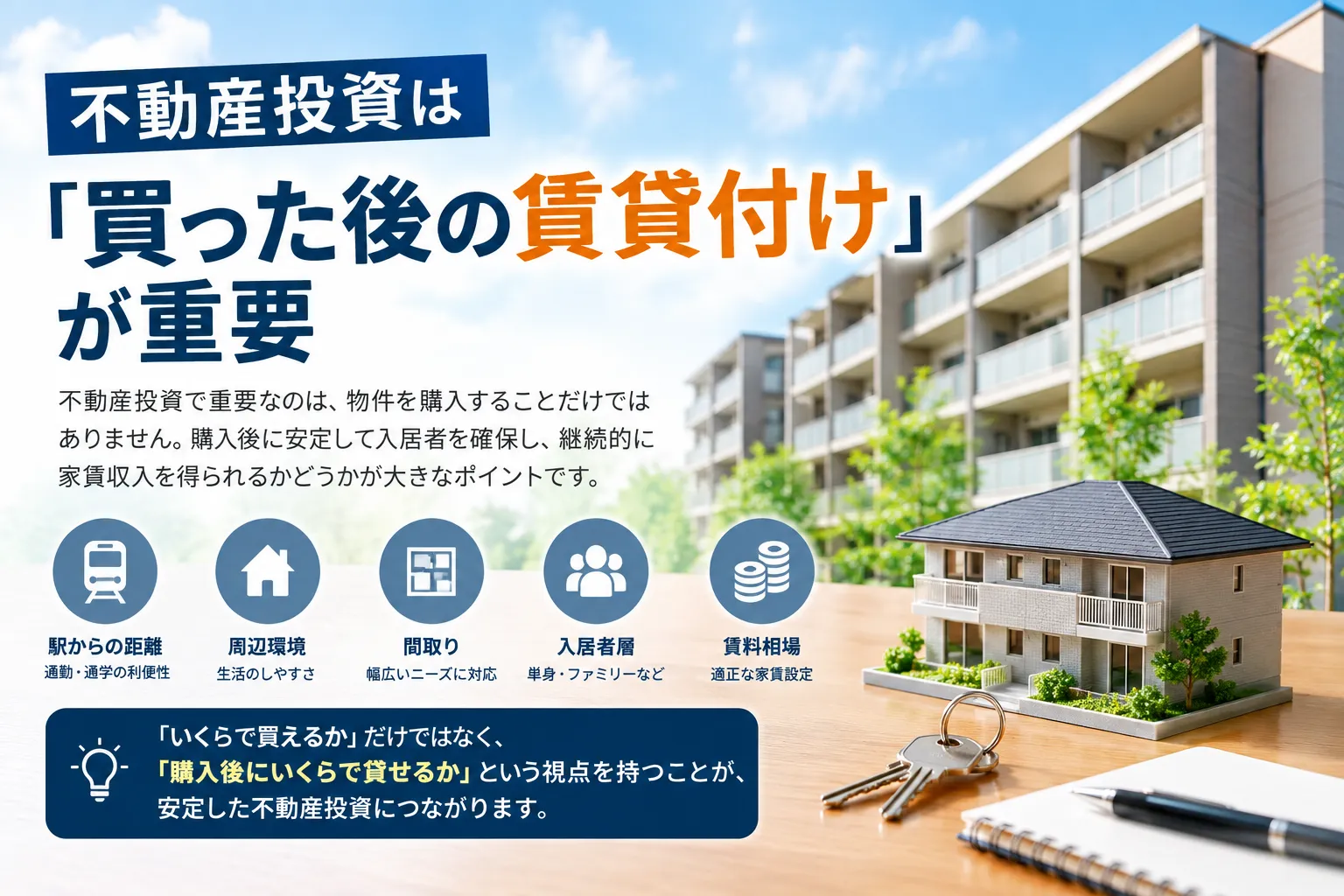 不動産投資は【買った後の賃貸付け】が重要