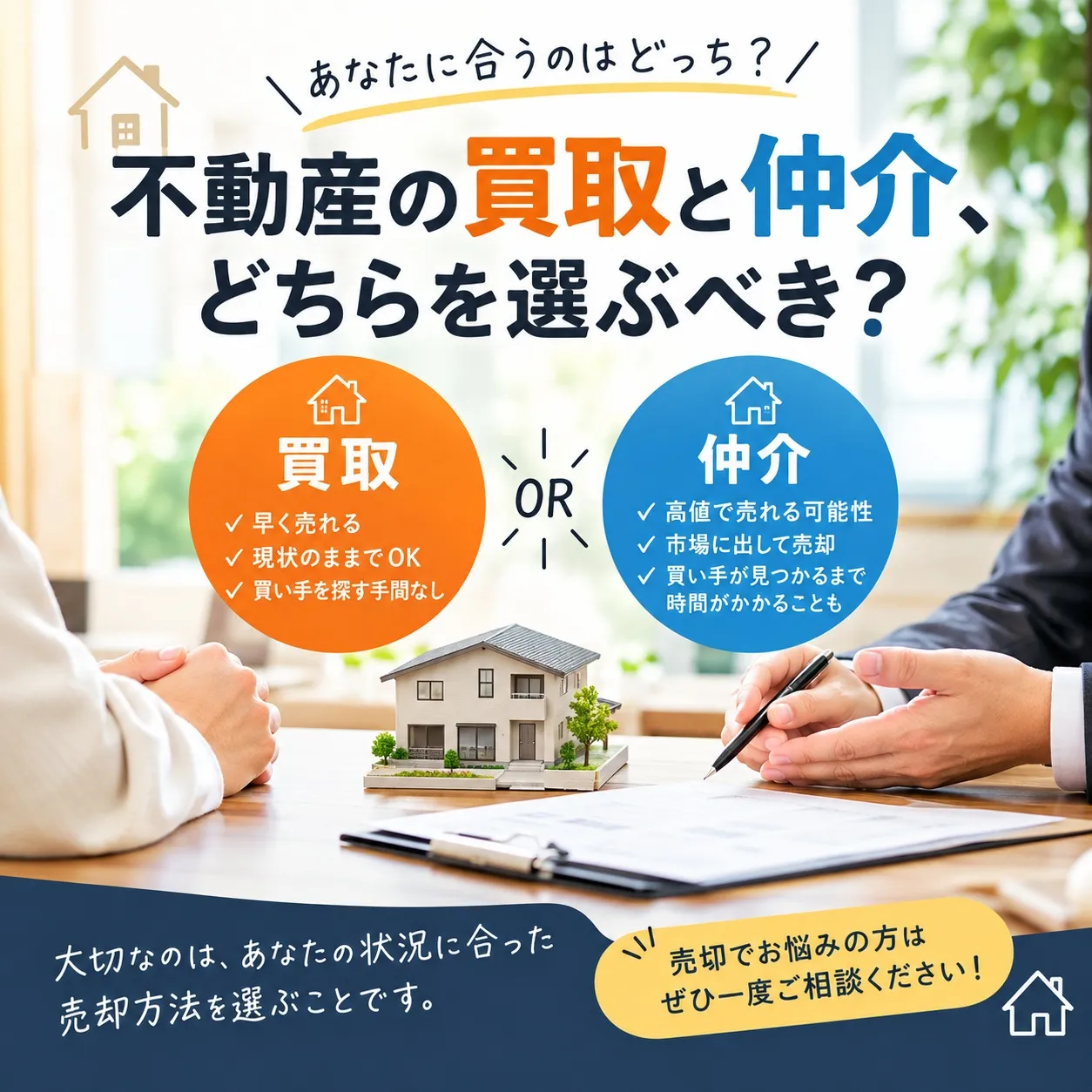 物件の売却を考えている方へ。