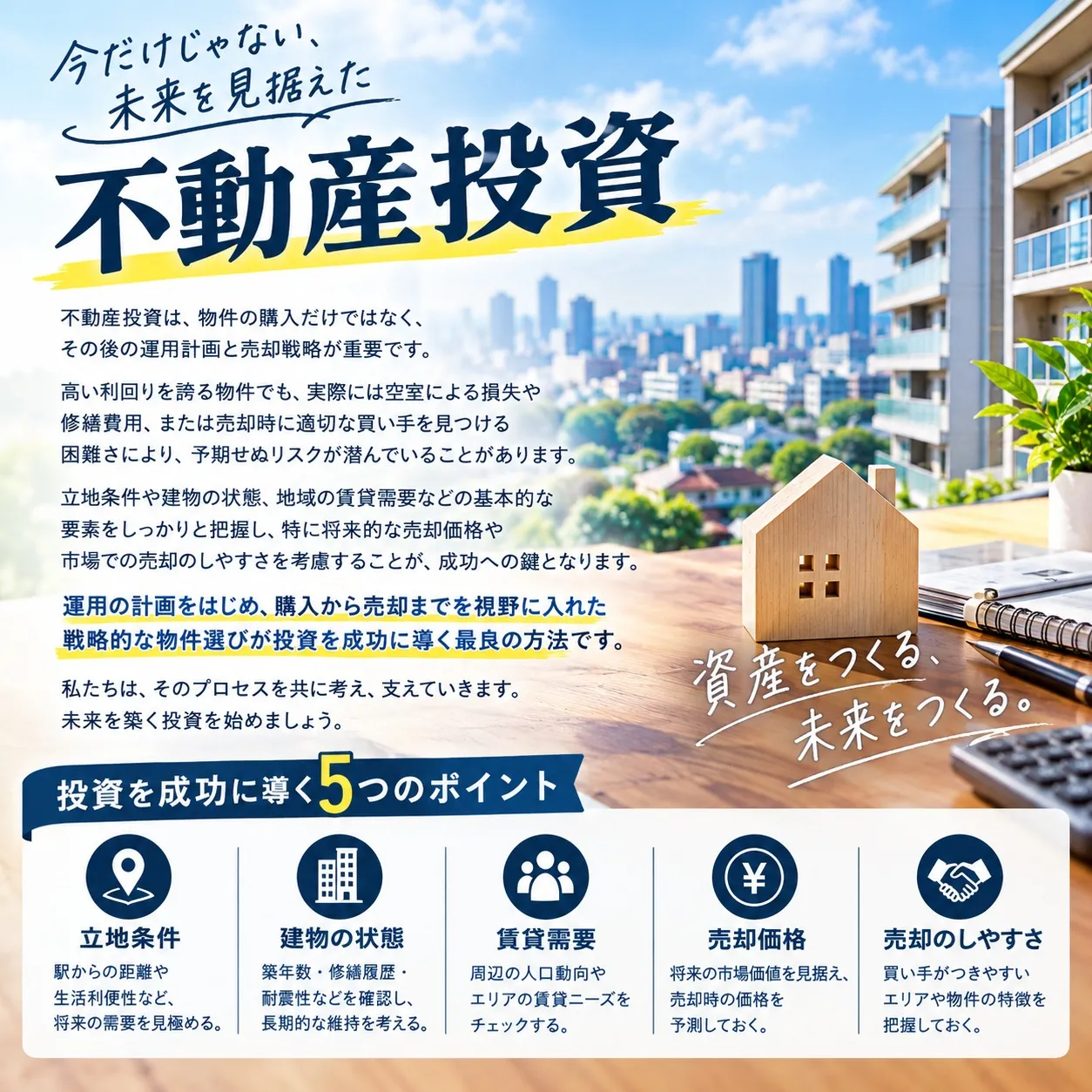 未来を見据えた不動産投資